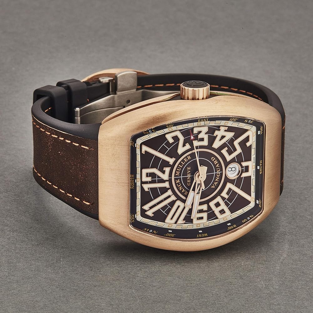 専用FRANCK MULLER ブラウン レザーベルト FRANCK MULLER LONG ISLAND BROWN LEATHER 23 MM WOMEN WATCH